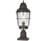Chance Harbor Halvmurs lampe i stål og glas H55,4 cm 1 x E27 - Aldret zink/Klar rillet