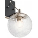 Karlee Væglampe i stål og glas H38,1 cm 2 x E14 - Antik blikgrå/Klar