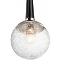 Grand Bank Loftlampe i stål og træ B22,8 cm 1 x E14 - Aldret blik/Antik grå/Klar med dråbeeffekt
