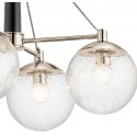 Marilyn Loftlampe i stål og glas Ø19,5 cm 1 x E27 - Sort/Poleret nikkel/Klar med dråbeeffekt