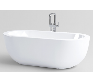 Fritstående badekar 180 hvid