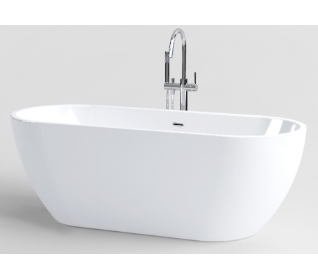 Billede af INBE fritstående badekar 170 x 67 cm Akryl - Hvid