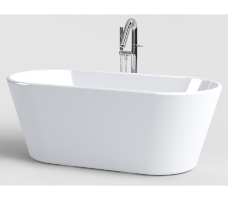 Billede af INBE fritstående badekar 165 x 73,5 cm Akryl - Hvid