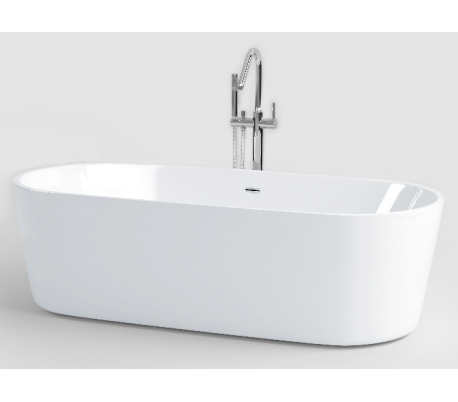 Billede af INBE fritstående badekar 178 x 80 cm Akryl - Hvid