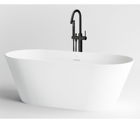 Billede af SOLIUM fritstående badekar 160 x 70 cm Aluite - Mat hvid