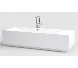 fritstående badekar 220 Hvid stort