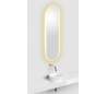 LOOK AT ME vægspejl med lys IP44 90 x 28 cm - Hvid satineret