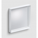 LOOK AT ME vægspejl med lys IP44 Ø40 cm - Hvid satineret