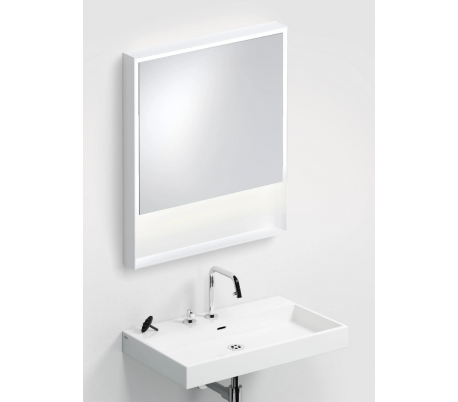 LOOK AT ME vægspejl med lys IP44 80 x 50 cm - Mat hvid