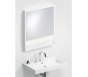 LOOK AT ME vægspejl med lys IP44 80 x 70 cm - Mat hvid