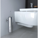 FLAT Væghængt toiletbørste H35 cm - Mat hvid