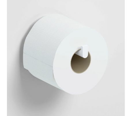 Se FLAT Toiletrulleholder D12,1 cm - Mat hvid hos Lepong.dk