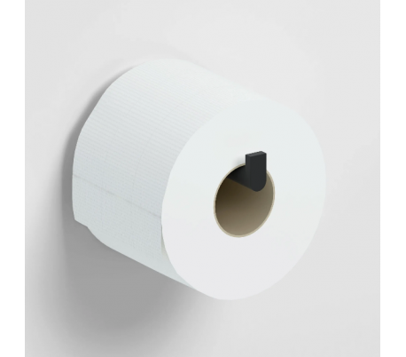 Se FLAT Toiletrulleholder D12,1 cm - Mat sort hos Lepong.dk