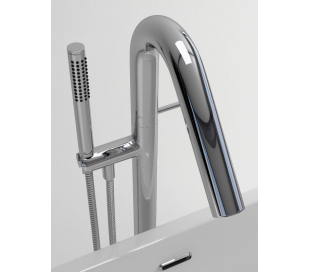 Gulv armatur til badekar Krom 2