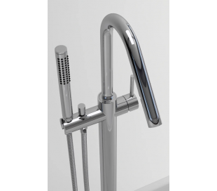 Gulv armatur til badekar Krom 2