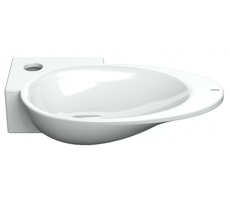 VALE Håndvask 45 x 19 cm Keramik - Hvid højglans