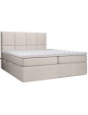 Somerdale kontinentalseng med opbevaring og sengegavl 180 x 200 cm med 7 komfortzoner - Beige