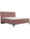 Madison kontinentalseng med opbevaring og sengegavl 140 x 200 cm med 7 komfortzoner - Sort/Pink