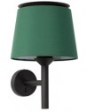 Savoy væglampe i tekstil og metal H39,2 cm 1 x E27 - Sort/Grøn