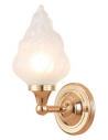 Austen Badeværelseslampe i messing og glas H28 cm 1 x G9 LED - Poleret rødguld/Frostet hvid