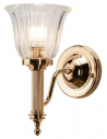 Carroll Badeværelseslampe i messing og glas H26,5 cm 1 x G9 LED - Poleret rødguld/Klar
