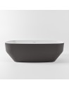 STONE fritstående badekar 170 x 75 cm Solid surface - Talkum/Mørkegrå
