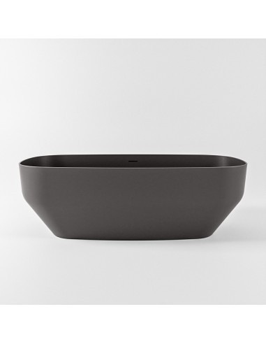 Billede af STONE fritstående badekar 170 x 75 cm Solid surface - Mørkegrå
