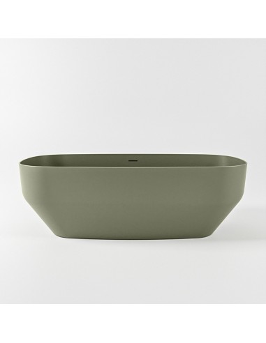 Se STONE fritstående badekar 170 x 75 cm Solid surface - Armygrøn hos Lepong.dk