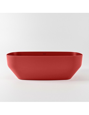 Se STONE fritstående badekar 170 x 75 cm Solid surface - Rød hos Lepong.dk