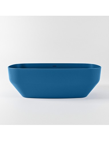 Se STONE fritstående badekar 170 x 75 cm Solid surface - Jeansblå hos Lepong.dk