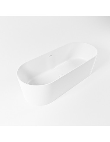 Se NOBLE fritstående badekar 180 x 75 cm Solid surface - Talkum hos Lepong.dk
