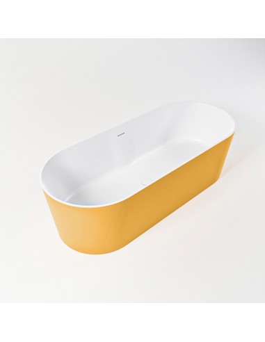 Billede af NOBLE fritstående badekar 180 x 75 cm Solid surface - Talkum/Okker