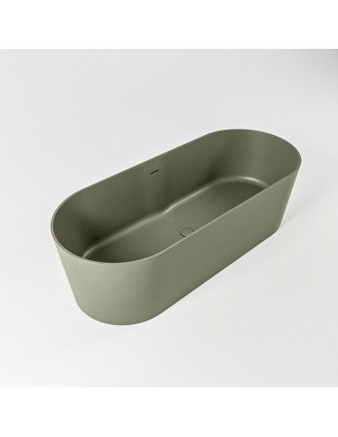 Billede af NOBLE fritstående badekar 180 x 75 cm Solid surface - Armygrøn