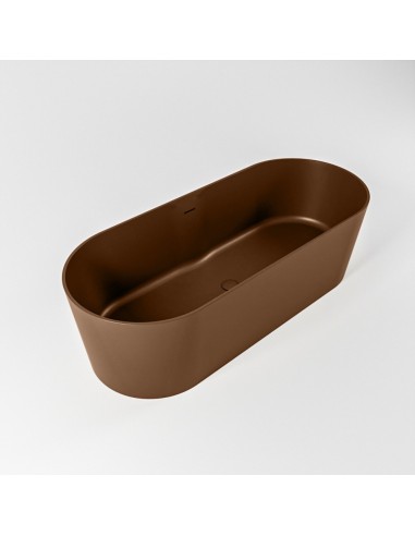 Billede af NOBLE fritstående badekar 180 x 75 cm Solid surface - Rustbrun
