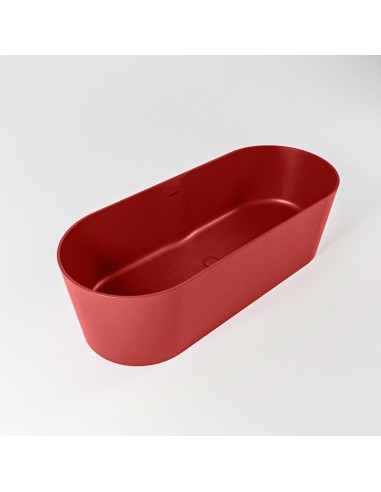 Billede af NOBLE fritstående badekar 180 x 75 cm Solid surface - Rød