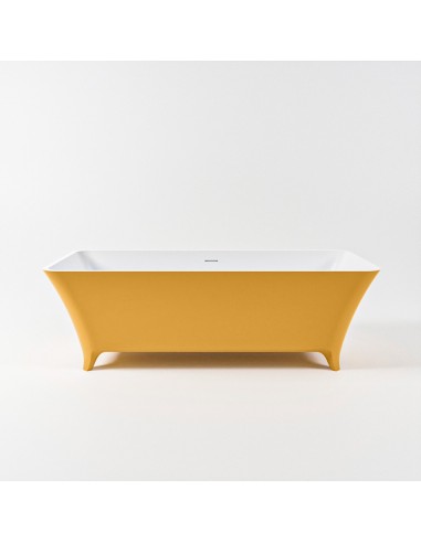 Se LUNDY fritstående badekar 170 x 75 cm Solid surface - Talkum/Okker hos Lepong.dk