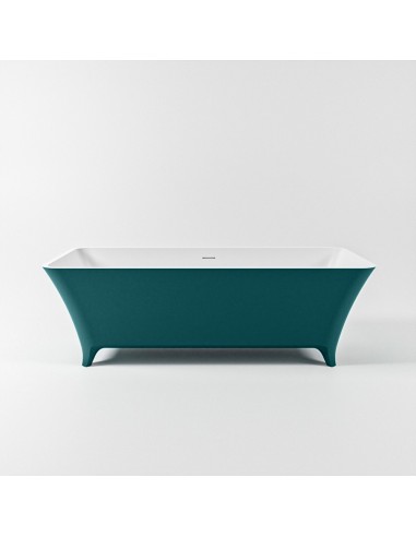 Billede af LUNDY fritstående badekar 170 x 75 cm Solid surface - Talkum/Petrolium