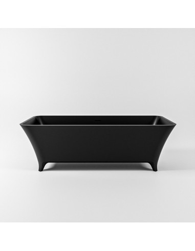 Se LUNDY fritstående badekar 170 x 75 cm Solid surface - Sort hos Lepong.dk