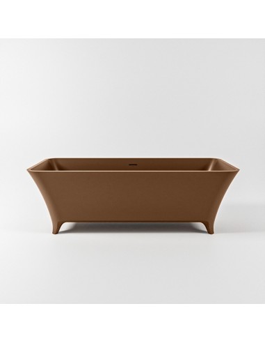 LUNDY fritstående badekar 170 x 75 cm Solid surface - Rustbrun