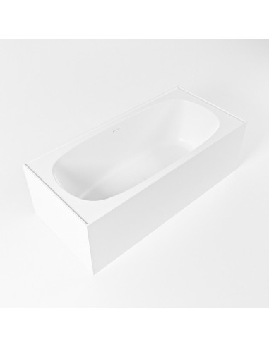 Billede af FREEZE fritstående badekar 180 x 85 cm Solid surface - Talkum