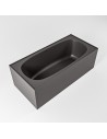 FREEZE fritstående badekar 180 x 85 cm Solid surface - Mørkegrå