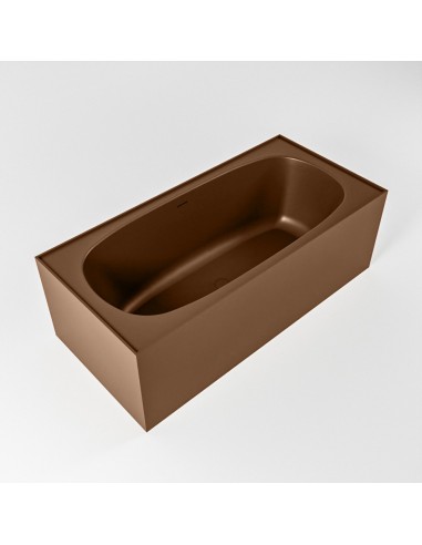 Billede af FREEZE fritstående badekar 180 x 85 cm Solid surface - Rustbrun