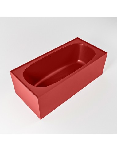 Billede af FREEZE fritstående badekar 180 x 85 cm Solid surface - Rød
