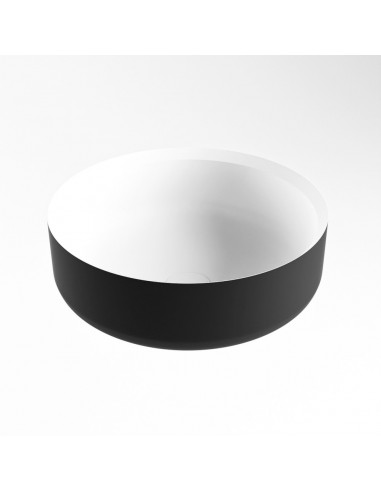 Billede af COSS håndvask Ø36 cm Solid surface - Talkum/Sort