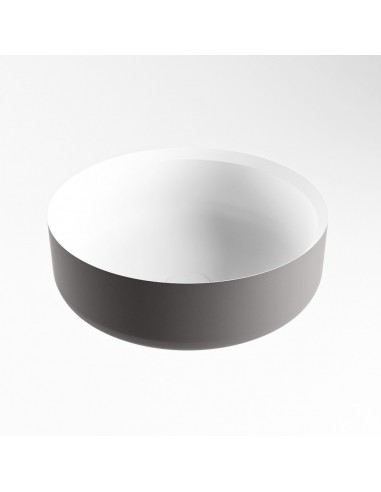 Billede af COSS håndvask Ø36 cm Solid surface - Talkum/Mørkegrå