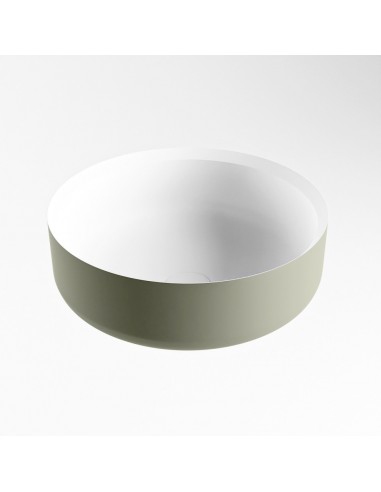 Billede af COSS håndvask Ø36 cm Solid surface - Talkum/Armygrøn