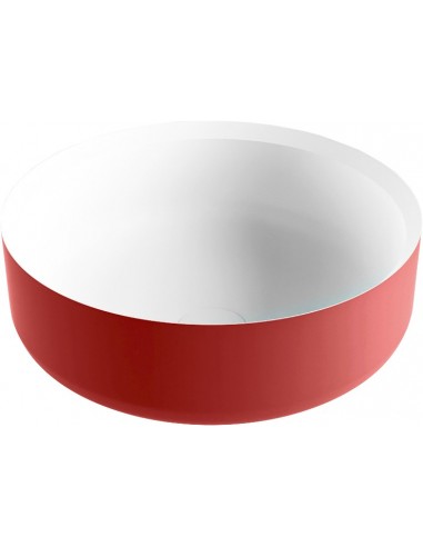 Billede af COSS håndvask Ø36 cm Solid surface - Talkum/Rød