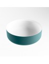 COSS håndvask Ø36 cm Solid surface - Talkum/Petrolium