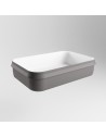 ARVO håndvask 55 x 38 cm Solid surface - Talkum/Mørkegrå