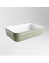 ARVO håndvask 55 x 38 cm Solid surface - Talkum/Armygrøn